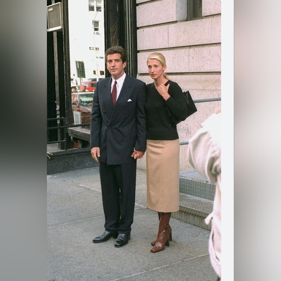 Vtg 90s Full-grain Leather Nine West Camel Boots Size 9 Carolyn Bessette - Picture 4 of 14
